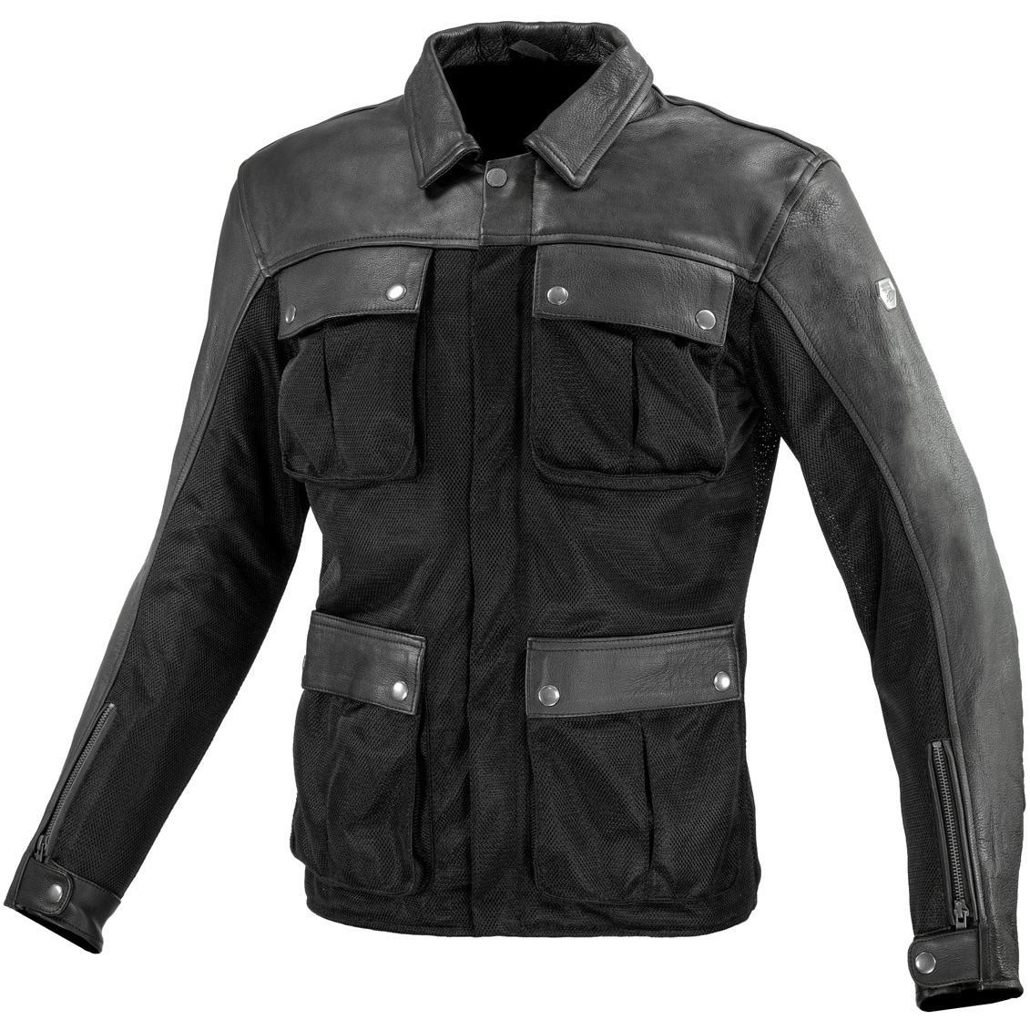 07-170 JK-170 レザーメッシュロングジャケット コミネ ブラック色 サイズ3XL