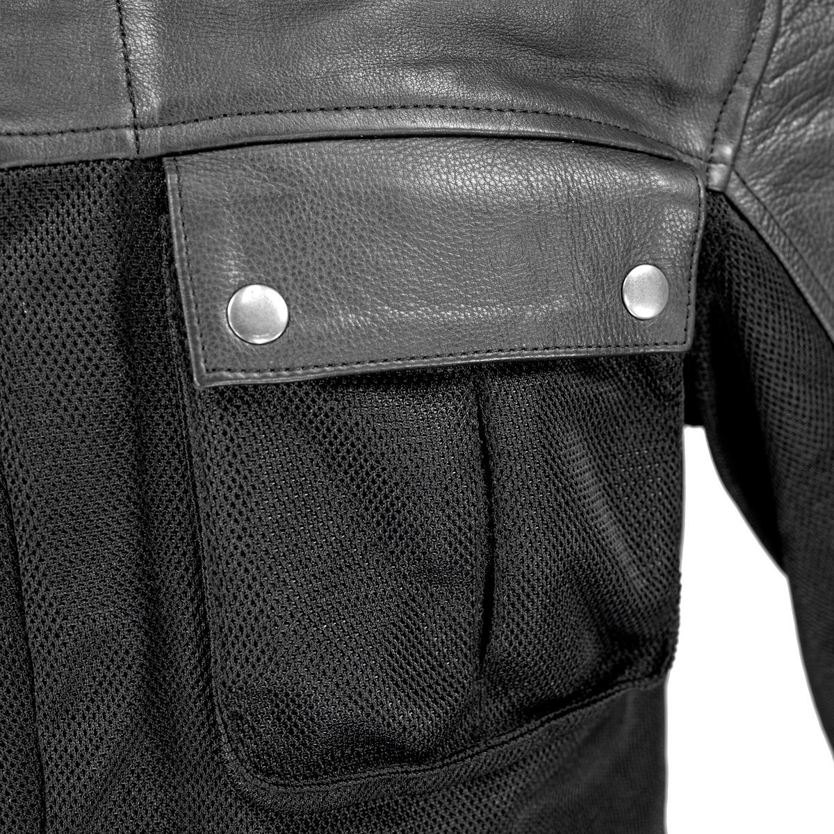 07-170 JK-170 レザーメッシュロングジャケット コミネ オリーブ色