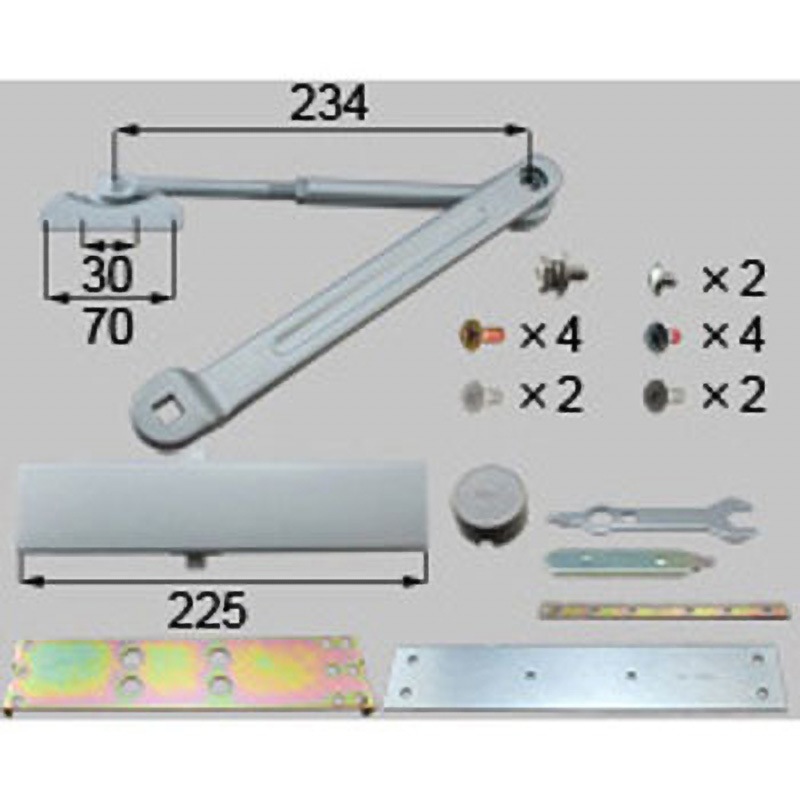 A8DC1063A 外付ドアクローザー(ストップ付き) 1個 新日軽(LIXIL