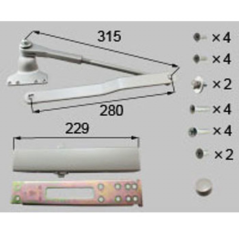 E8DC1126 ドアクローザー(ストップ付き) 1セット 新日軽(LIXIL) 【通販モノタロウ】