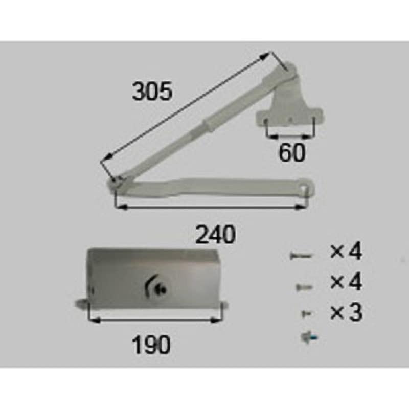 E8NDC15 ドアクローザー(ストップ付き) 1セット LIXIL(新日軽) 【通販サイトMonotaRO】