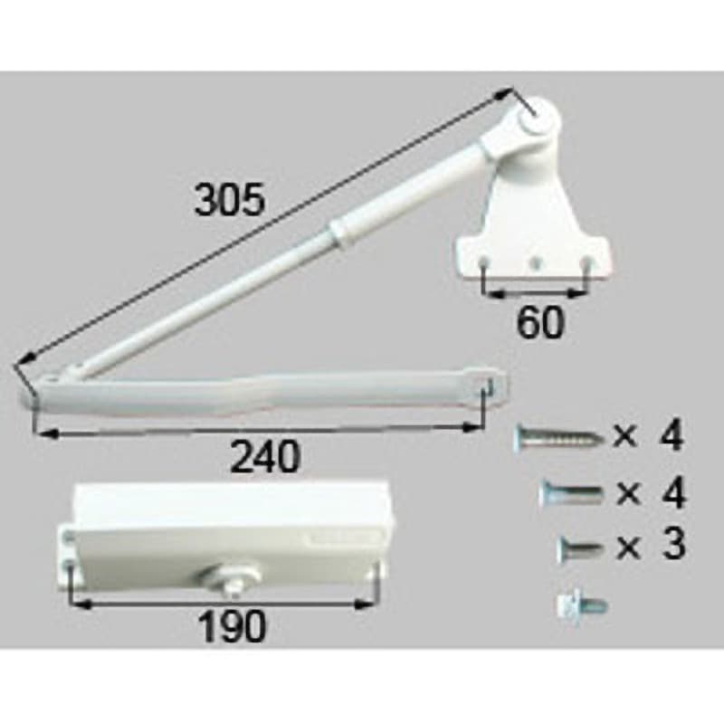 H8NDC15 ドアクローザー(ストップ付き) 1セット 新日軽(LIXIL) 【通販モノタロウ】