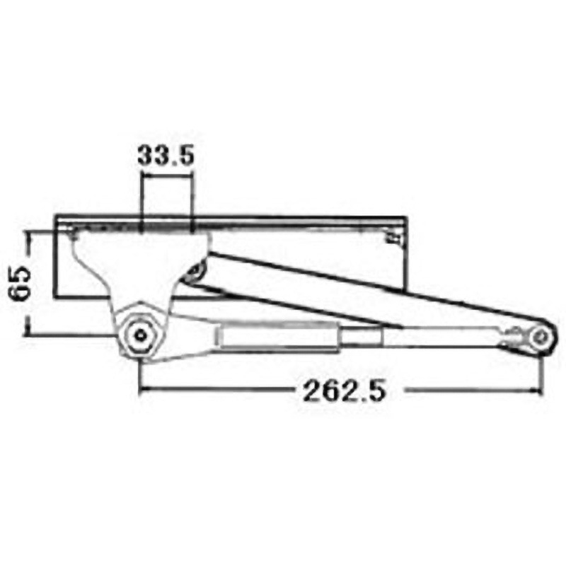D4X22 ランマ付半外付/内付枠用ドアクローザ室内側仕様 1セット TOSTEM(LIXIL) 【通販モノタロウ】