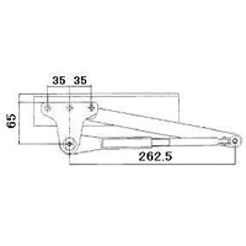 DASZ205 ランマ無半外付枠用ドアクローザ室内側仕様 1セット TOSTEM(LIXIL) 【通販モノタロウ】