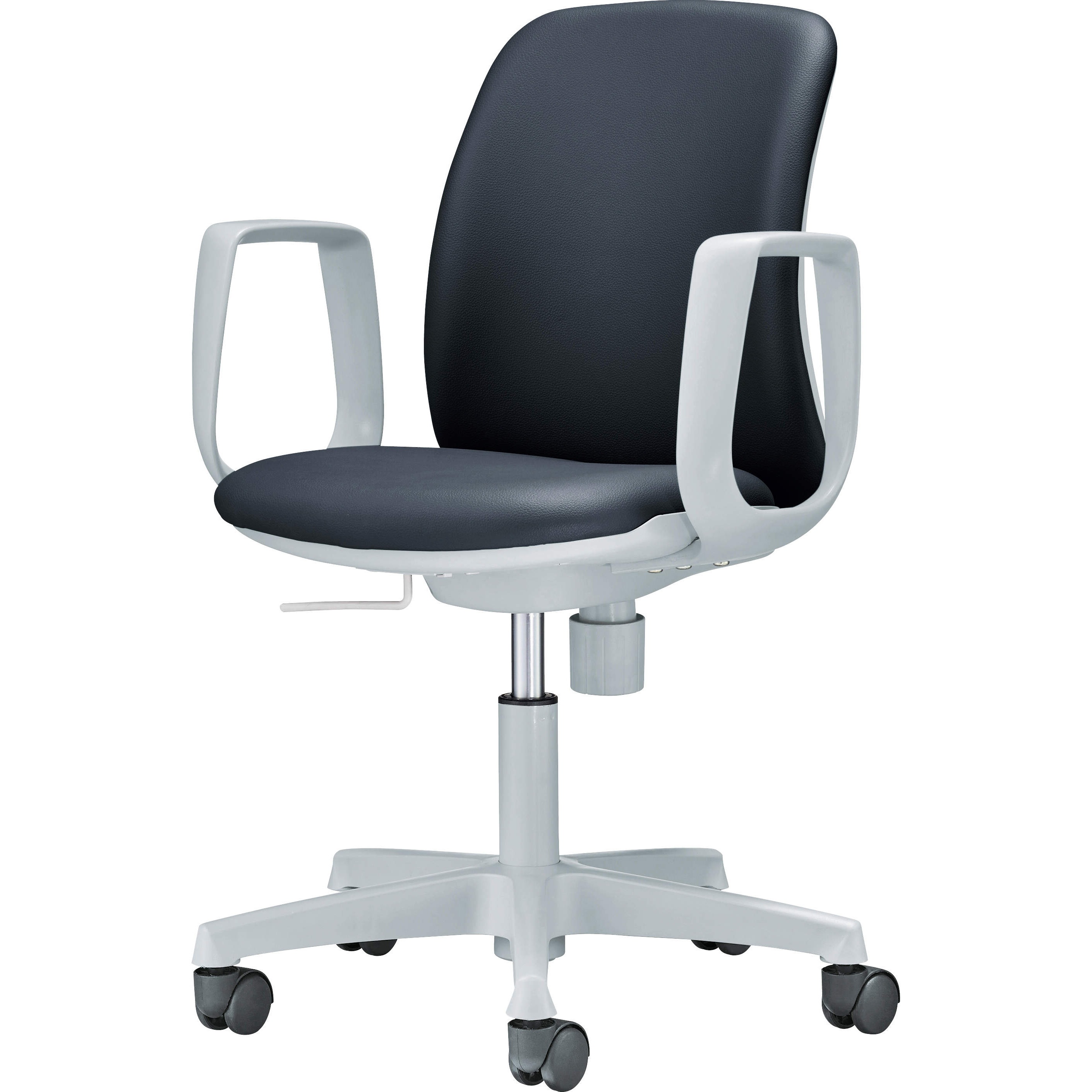 No.481S オフィスチェアー(No.480シリーズ) LION (ライオン事務器) Φ50mmナイロンキャスター双輪 サークルアームタイプ 肘掛あり 高さ775～890mm幅560mm奥行503mm 21,155円