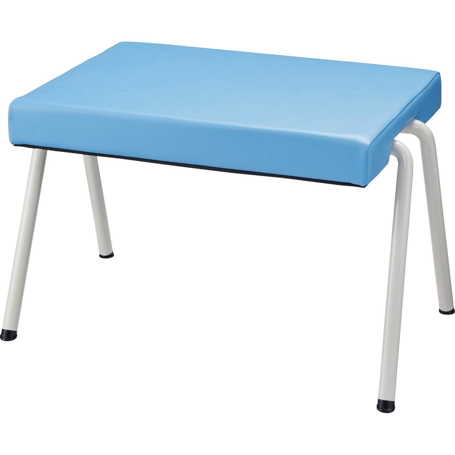 No.251SN 角型スタッキングスツール LION (ライオン事務器) オールドブルー色 高さ400mm幅670mm奥行460mm