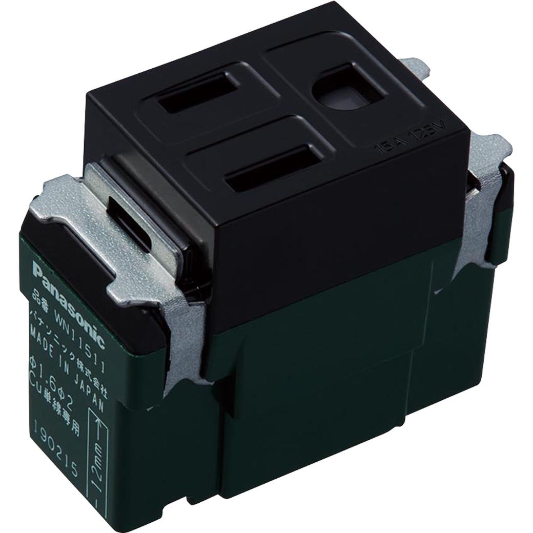 エクスクルーシブWN1151グレー ゴールド／クウォーツ WN11511B フルカラー埋込扉付接地コンセント 1個 Panasonic