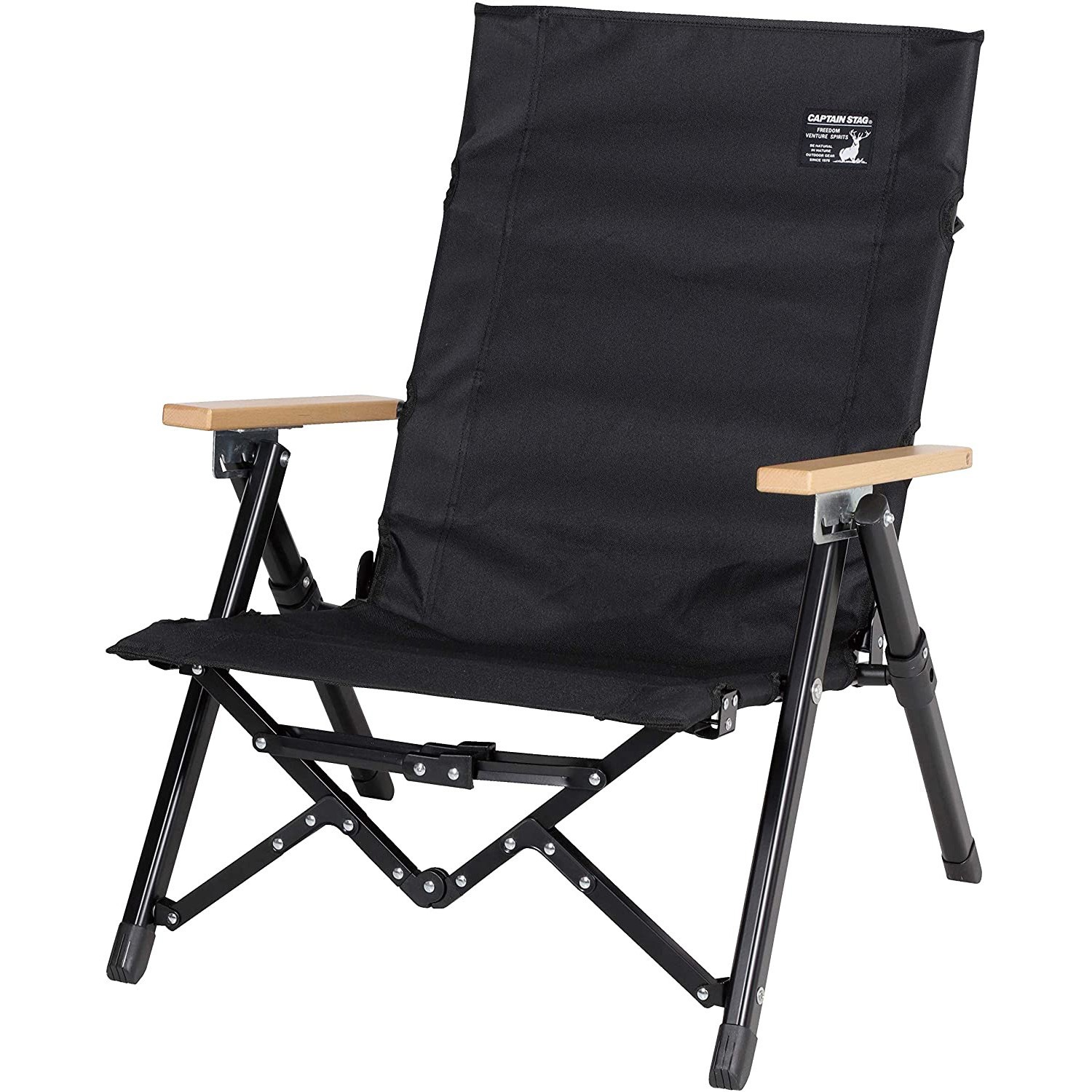 UC-1831 CSブラックラベル ロースタイルコンフォートチェア CAPTAIN STAG 幅630mm奥行720mm高さ760・700・575mm  UC-1831