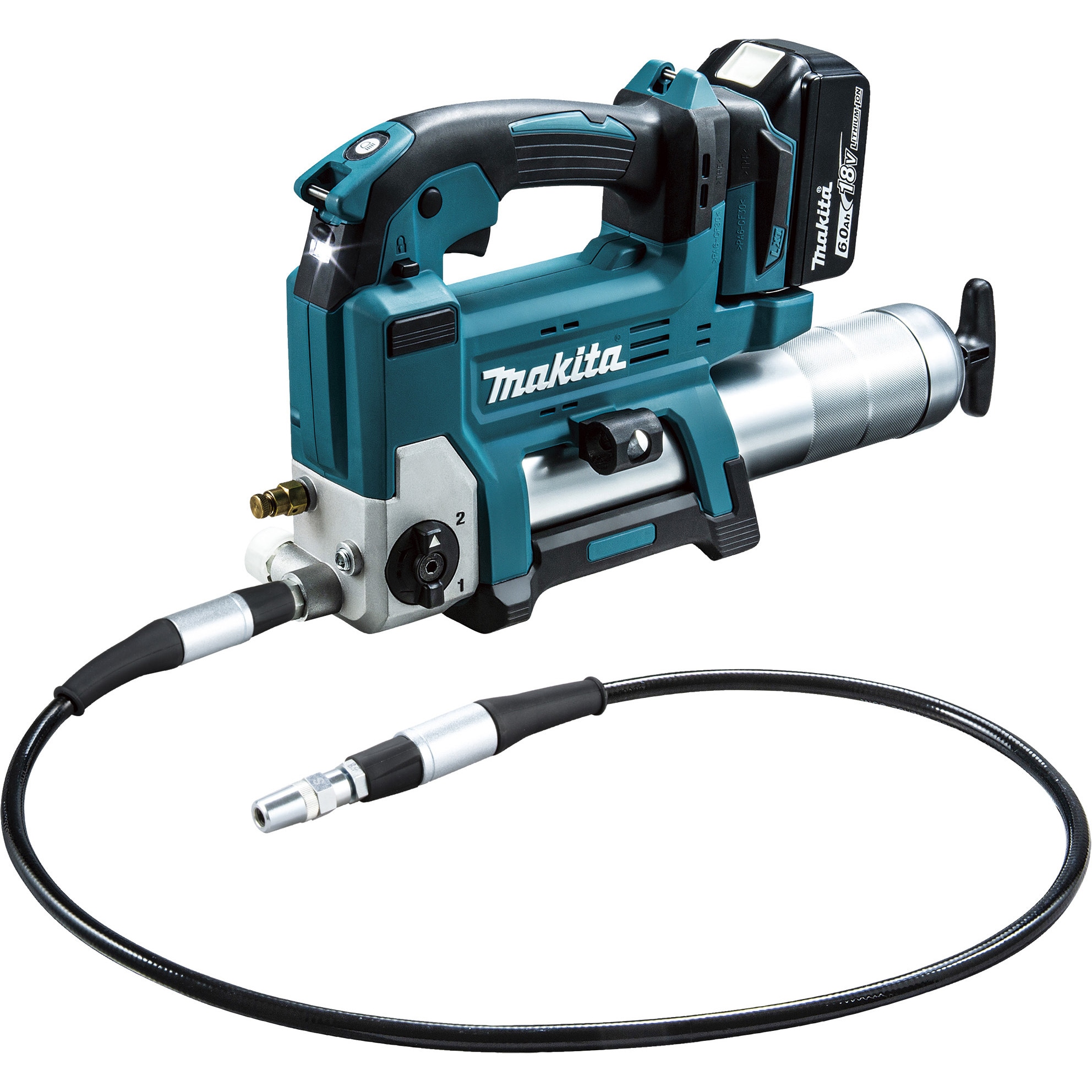 MAKITA マキタ グリスガン 充電器付 コードレス式 18v GP180DRG ブルー GP180DRG 充電式グリスガン 1台 マキタ 【通販モノタロウ】