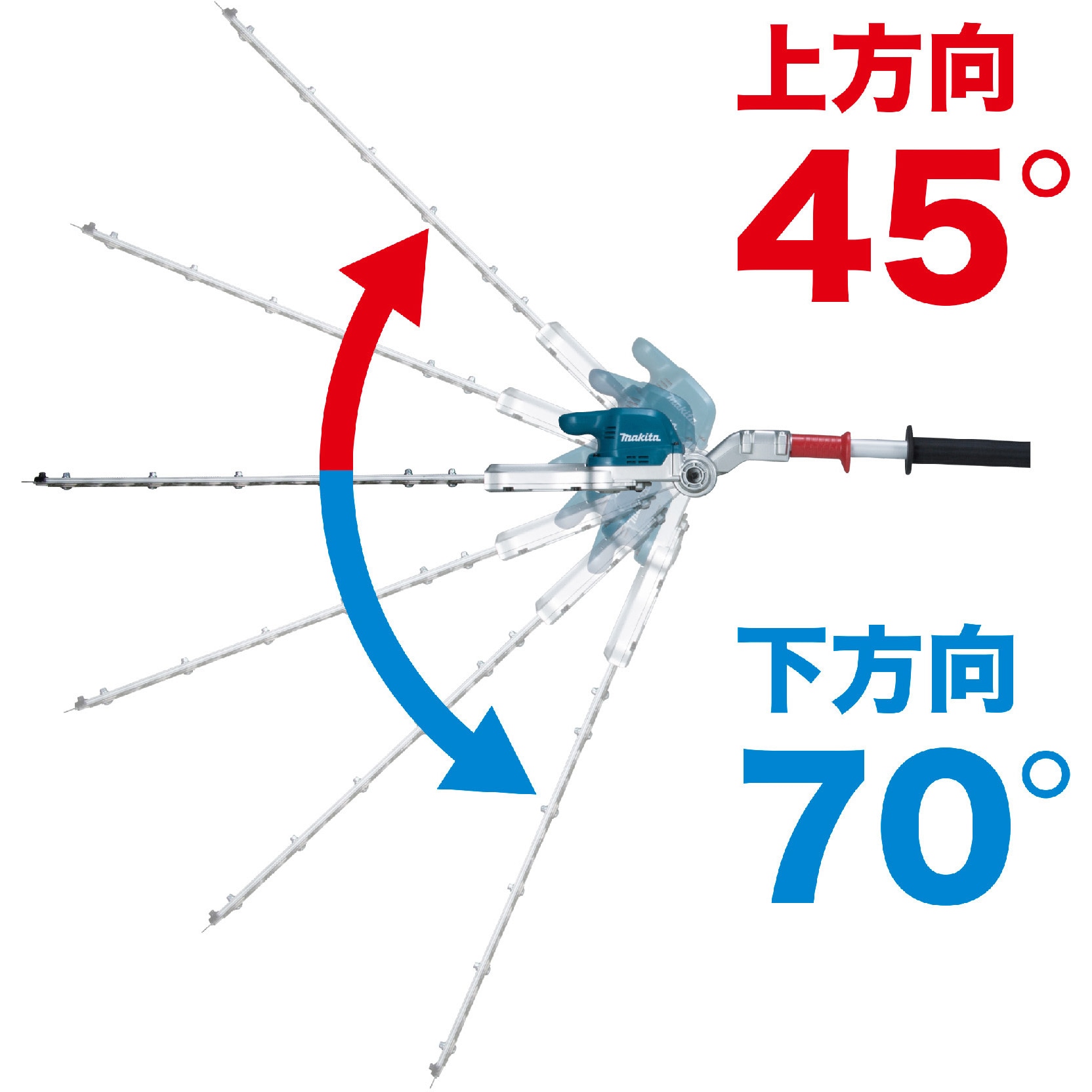 MUN501WDZ 500mm 充電式ポールヘッジトリマ マキタ 本体のみタイプ 質量4.1kg 最大切断径18mm MUN501WDZ -  【通販モノタロウ】