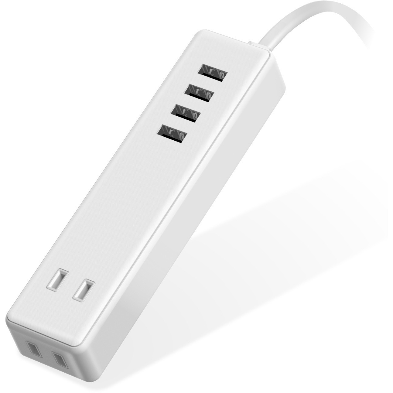 ECT-0415WH 電源タップ 延長コード 2個口 USB付 (コンセント×2 USB A×4 