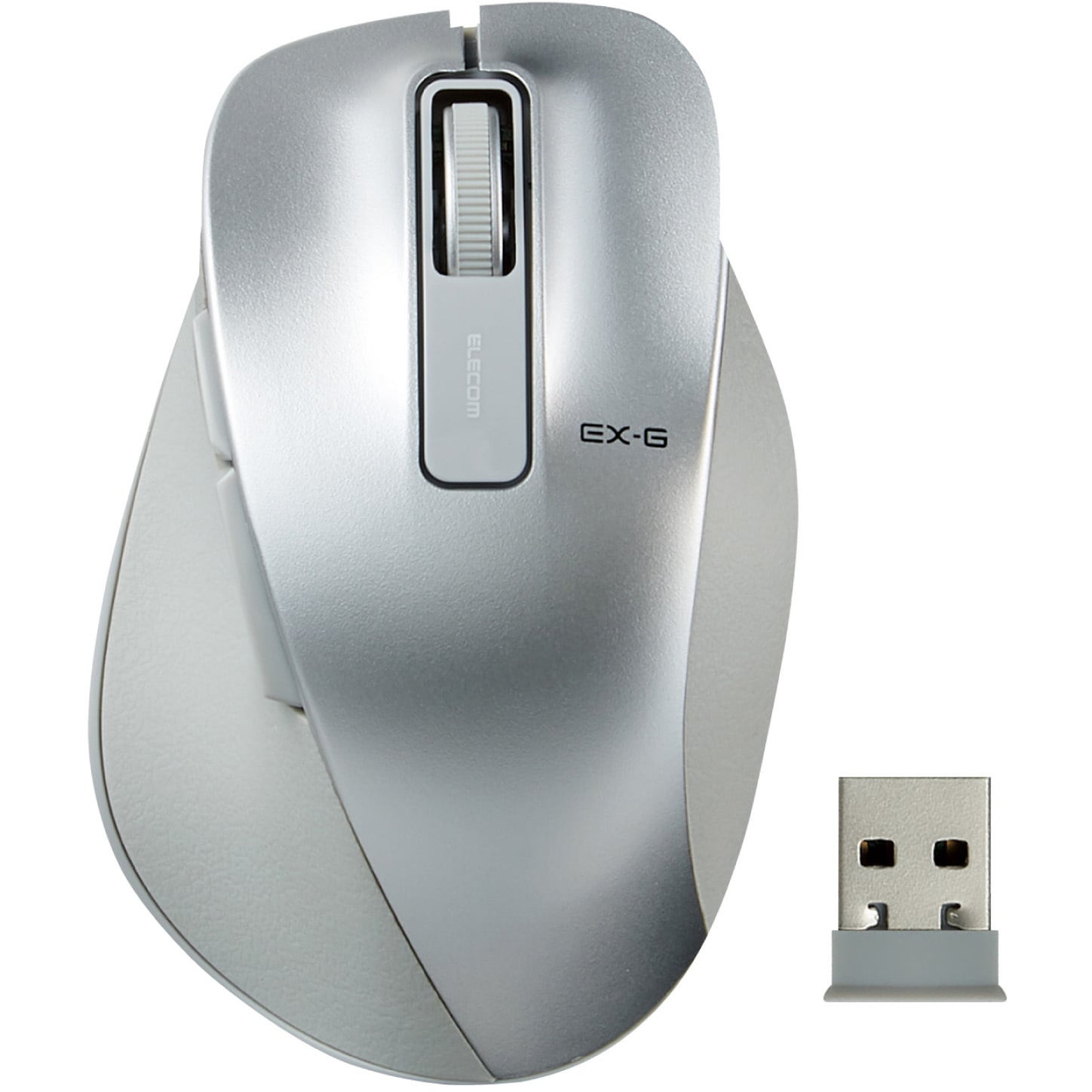 ELECOM ワイヤレスマウス ワイヤレスマウス 静音 無線 2.4GHz 5ボタン ブルーLED Mサイズ