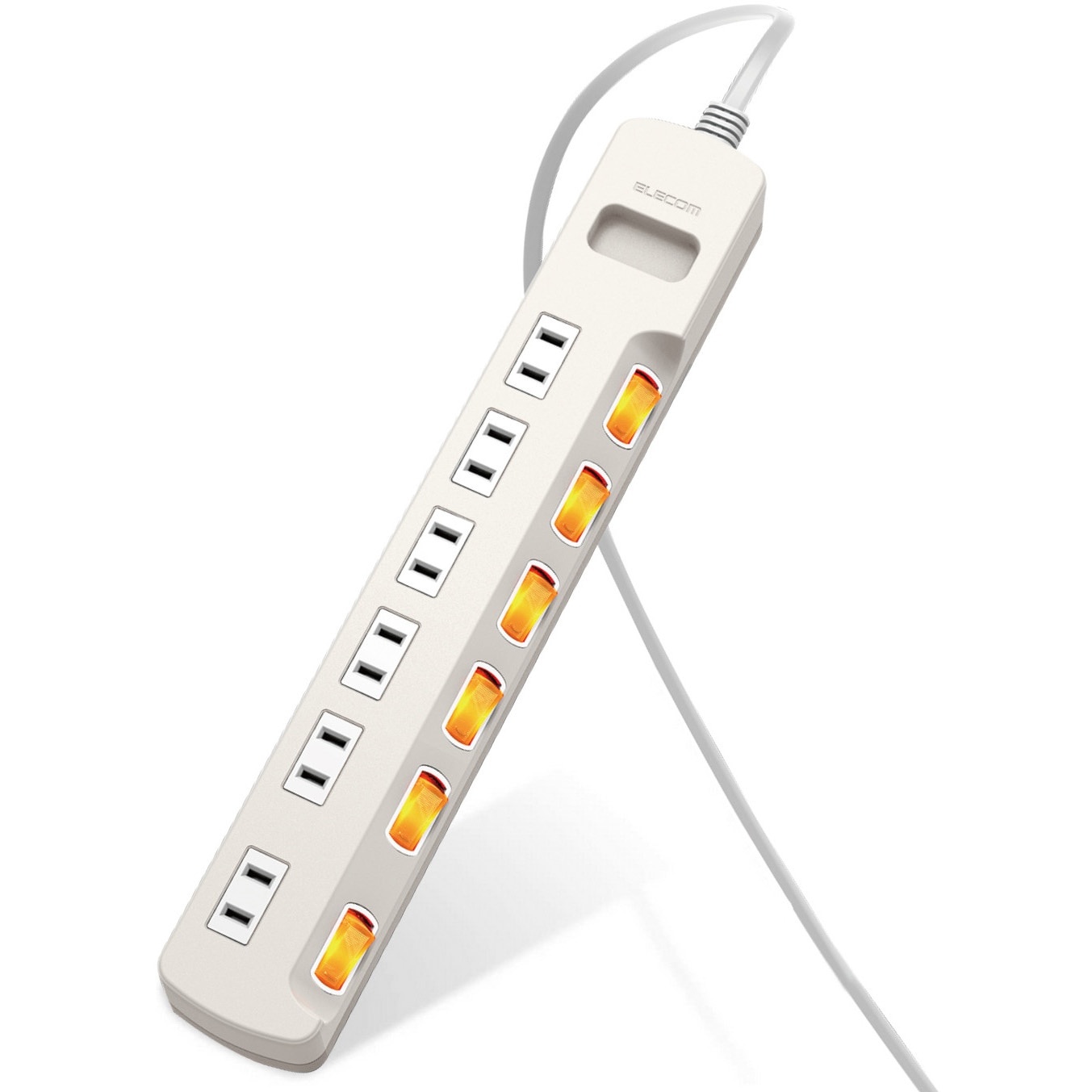 T-K6A-2630WH 電源タップ 延長コード 2P 個別スイッチ付 雷
