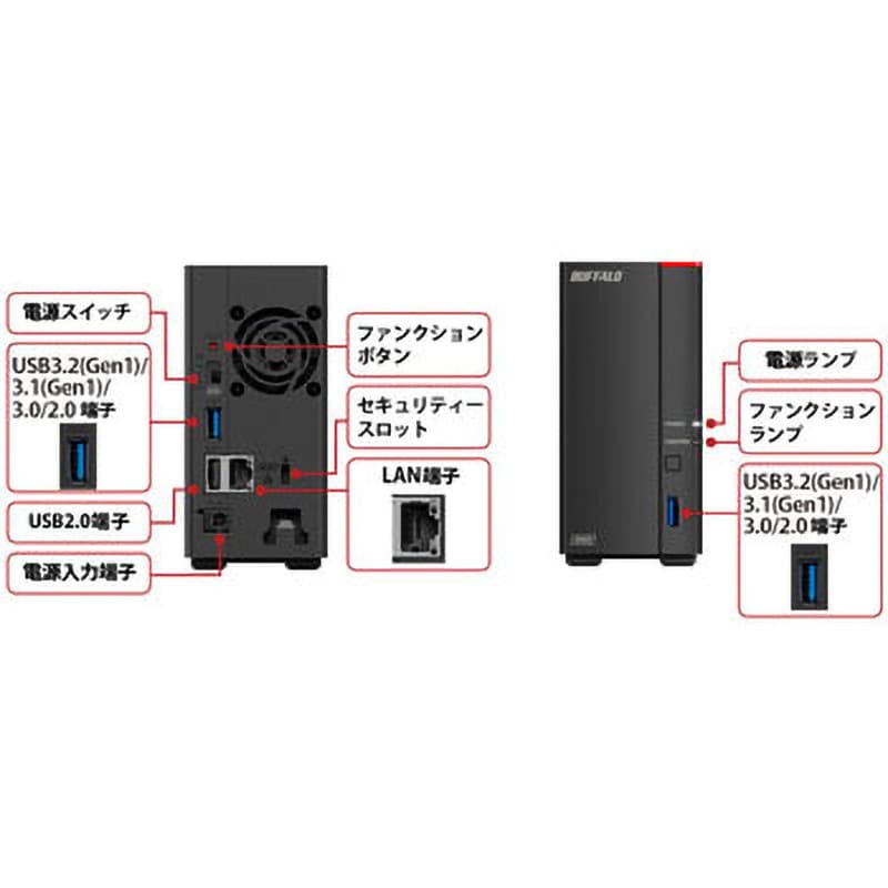 LS710D0201 リンクステーション LS710D ネットワークHDD 1ベイ BUFFALO(バッファロー) 容量2TB - 【通販モノタロウ】