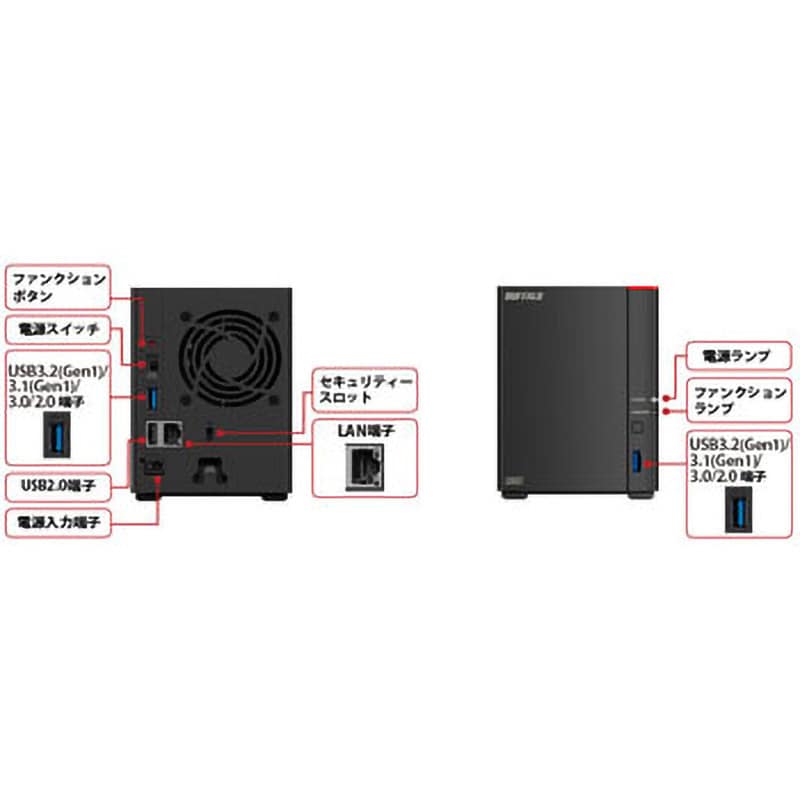 リンクステーション LS720D ネットワークHDD 2ベイ 容量6TB×2