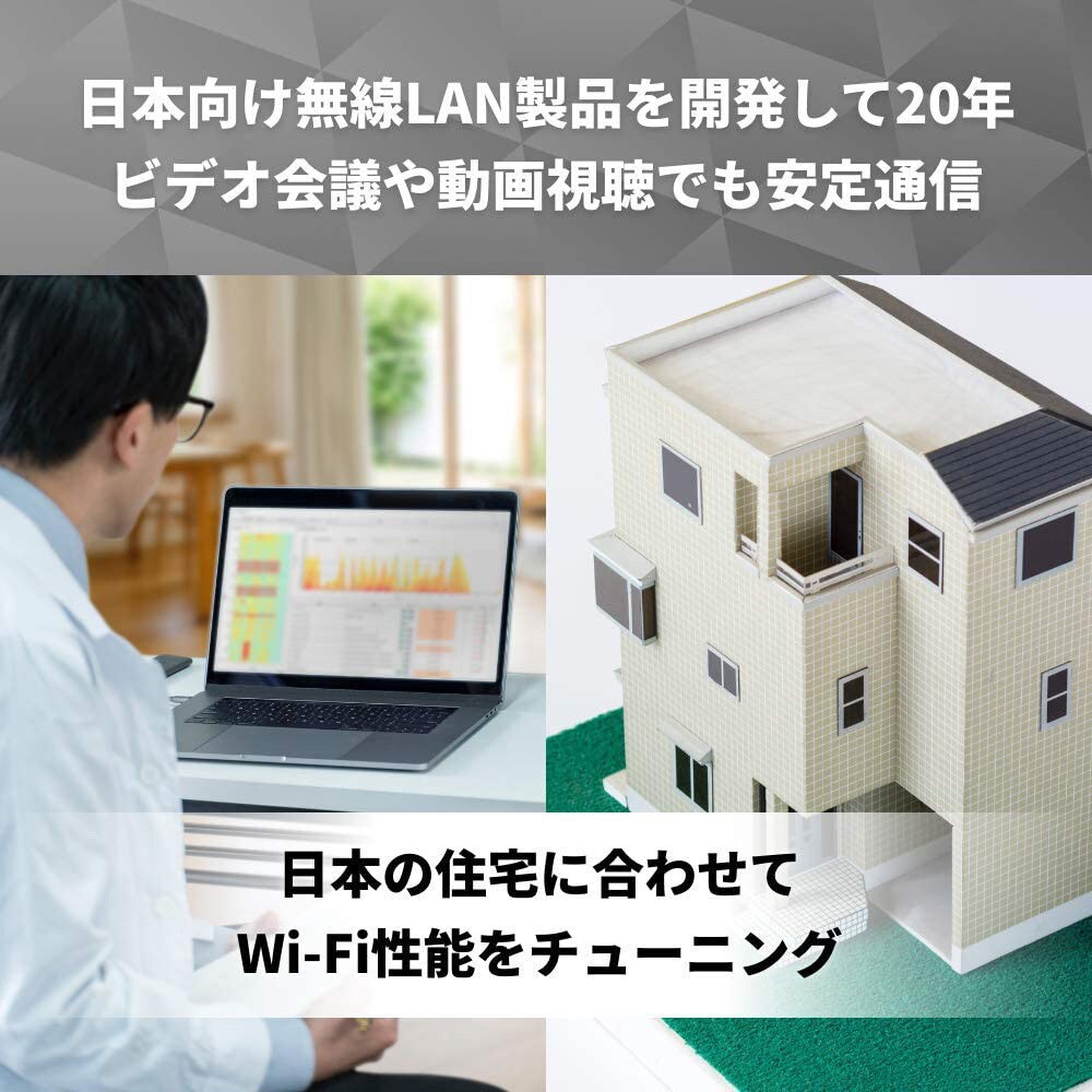 WSR-3200AX4S/DBK 無線LAN親機 WiFiルーター 11ax/ac/n/a/g/b 2401+800Mbps WiFi6/Ipv6対応  1本 BUFFALO(バッファロー) 【通販モノタロウ】