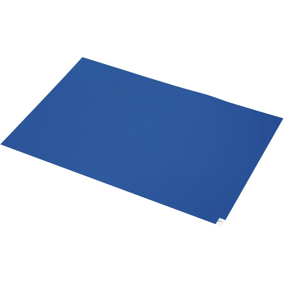 BSC-84001 エコノミー粘着マット ブラストン 低密度ポリ 青色 縦600mm横1200mm 1個(10枚) BSC-84001