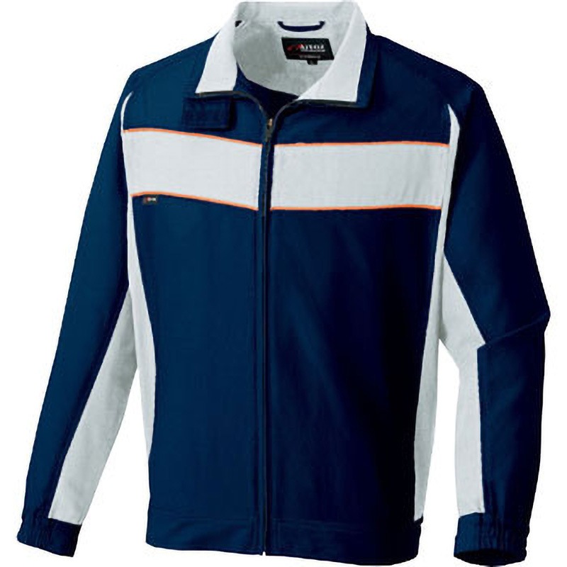 AZ-3630 長袖ブルゾン AZ-3630 アイトス ディープネイビー×ライトグレー色 6L着丈74cm