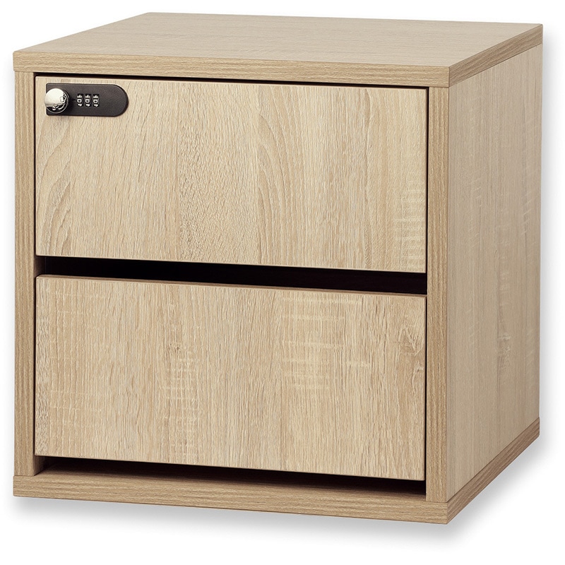 SB960 木製収納ボックス引き出し Asmix(アスカ) 鍵ダイヤル錠(3桁