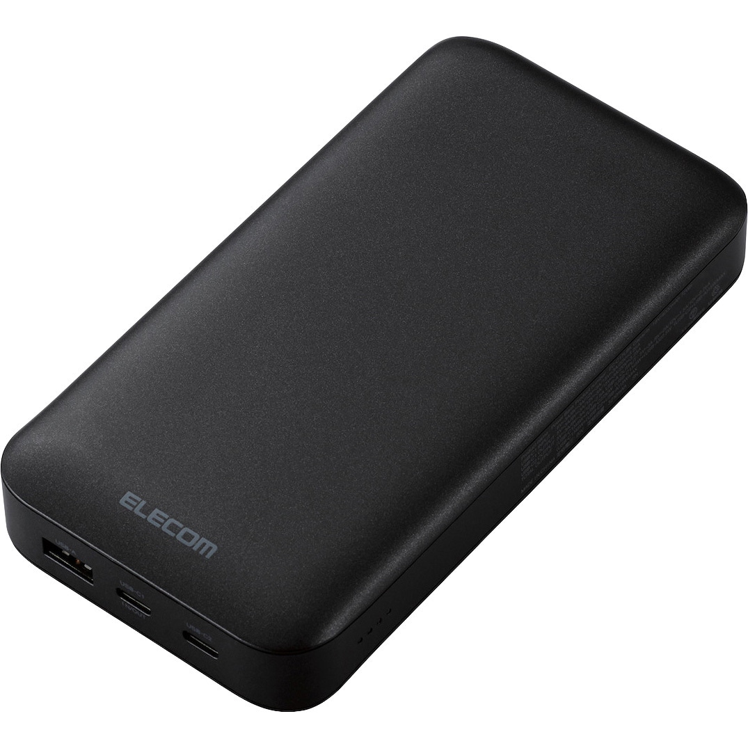 EC-C17LBK モバイルバッテリー 20000mAh 大容量 PD 65W 入出力(Type-C