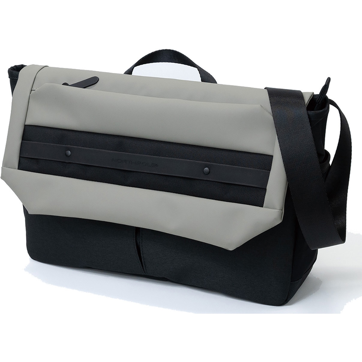 12-6719-20 NORTHPOLE BLACK PEAK メッセンジャーバッグ ウノフク グレー色   12-6719-20