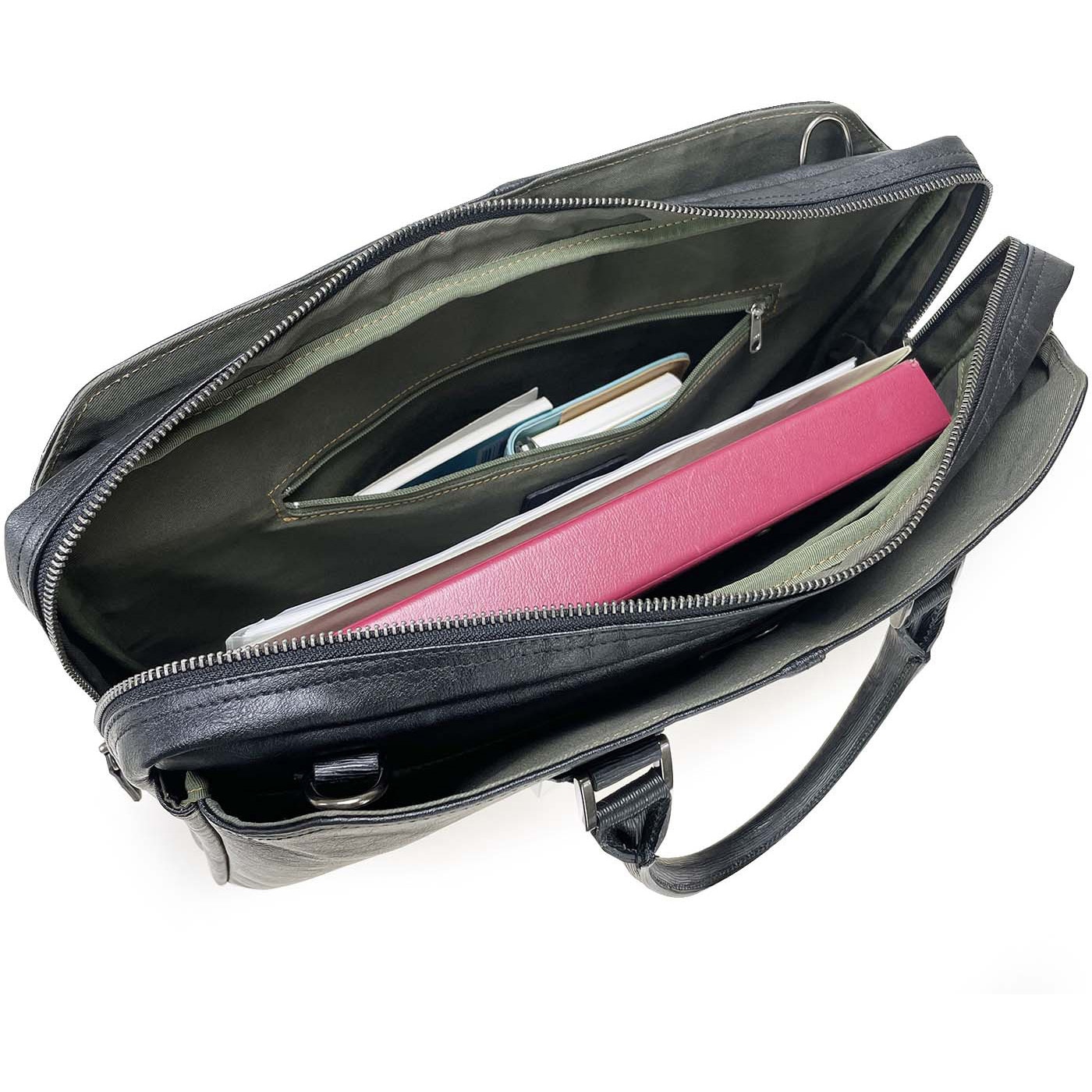 23-0606-10 BAGGEX 暁 ブリーフケース 3層式 ウノフク ブラック色 23