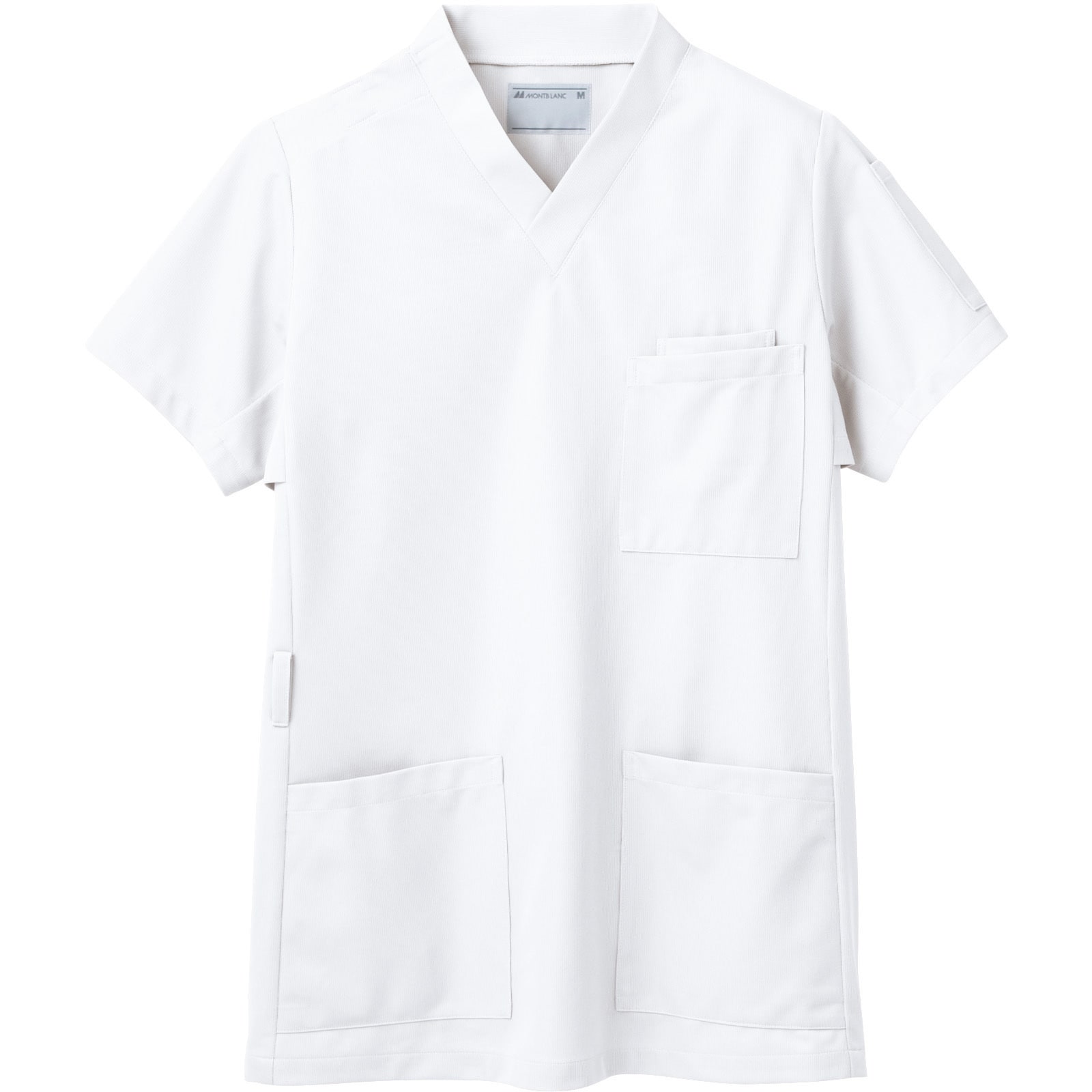 72-611 男女兼用半袖スクラブ 白 住商モンブラン サイズ4L  72-611