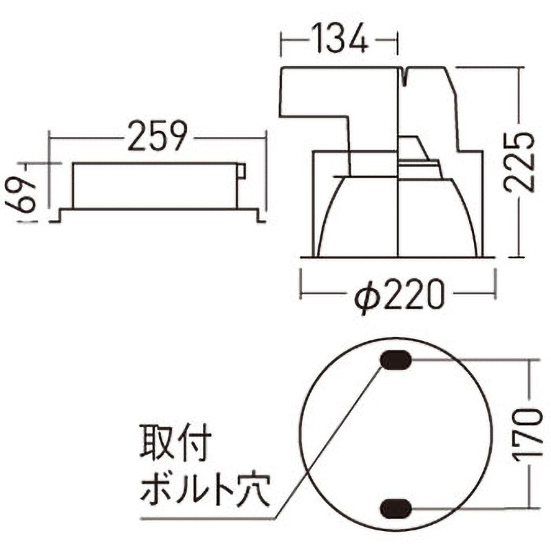 NDN97858WZ 天井埋込型 LED ダウンライト 埋込穴Φ200 光源遮光角30度