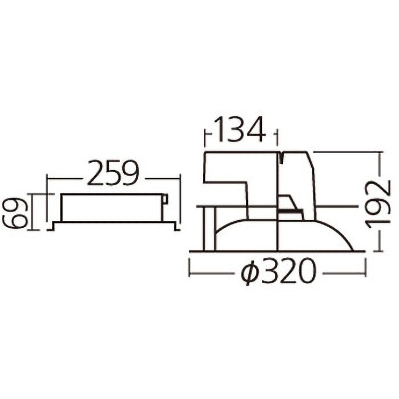 NDN97935SZ 天井埋込型 LED ダウンライト 埋込穴Φ300 光源遮光角15度