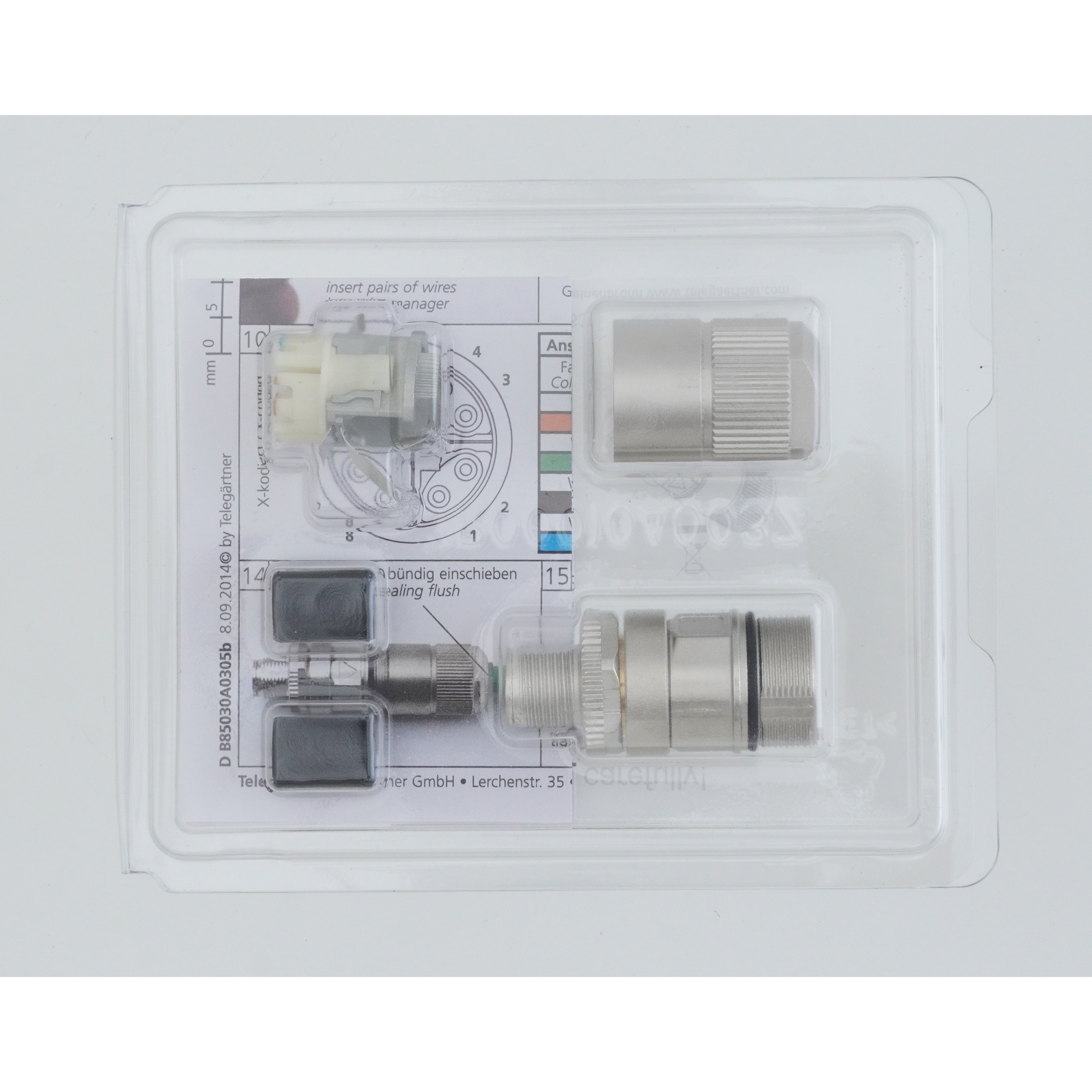 J80026A0100 STX M12-Xコードプラグ 日本テレガートナー 規格Cat.6A 6,476円