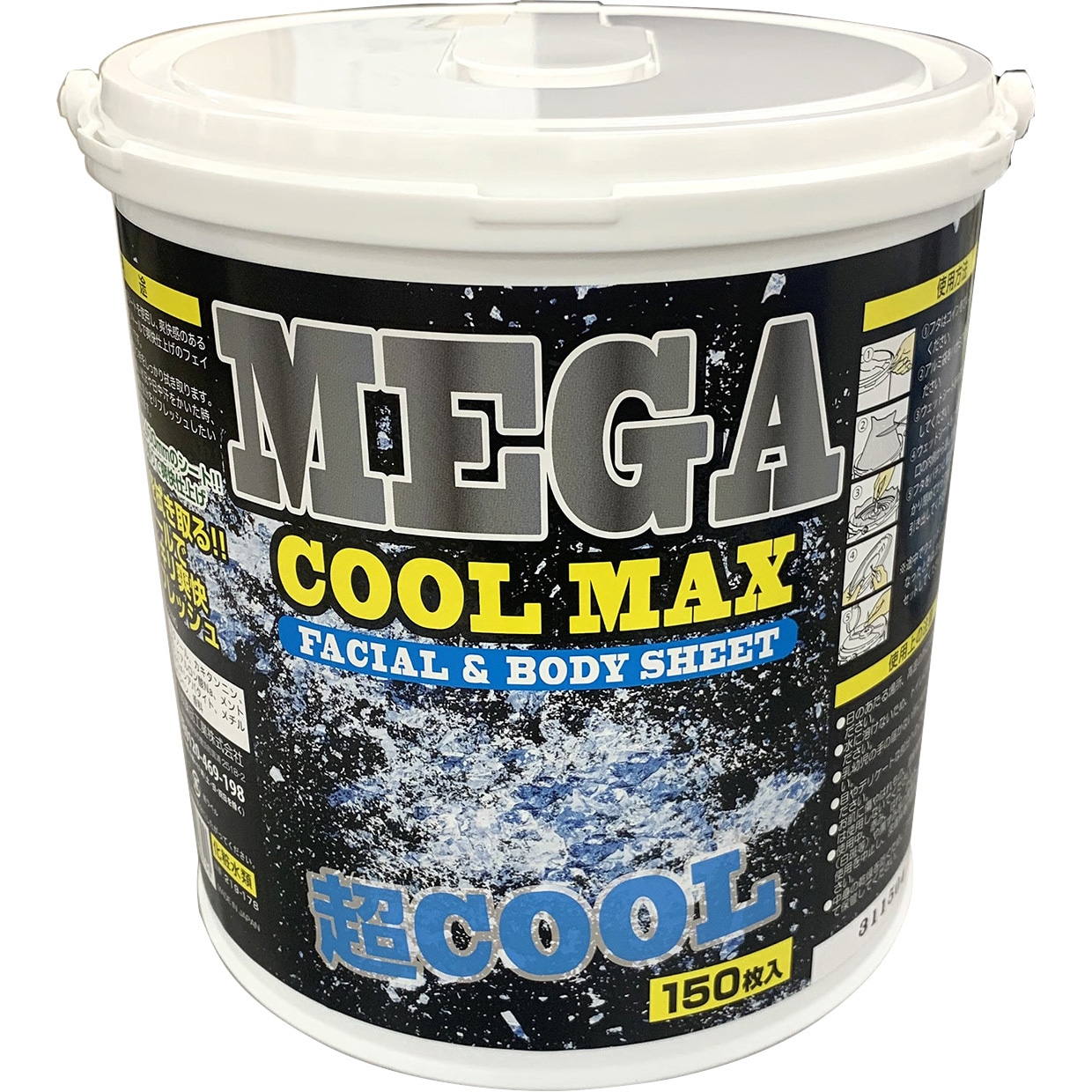 219-178 フェイシャル&ボディシート メガクールマックス 大成薬品工業 1個(150枚) 219-178