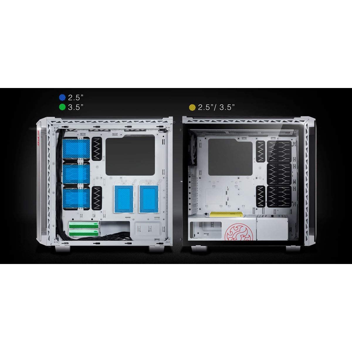 XPG Battle Cruiser 4面ガラス PCケース ファン4基ホワイト