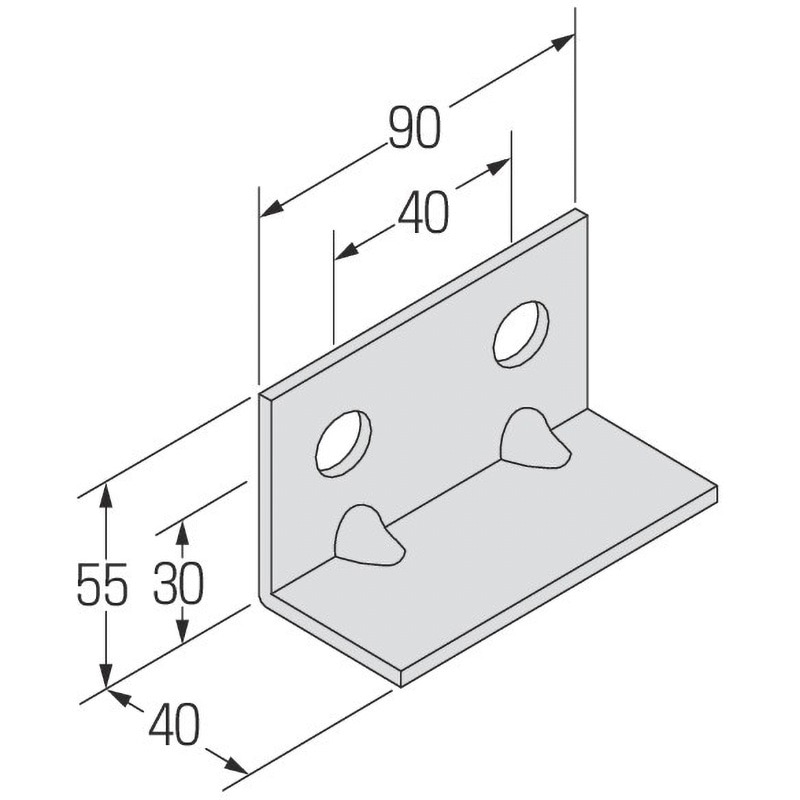 124AKP2303S 自立コンピース(二つ穴) コンドーテック 板厚3.2mm 1箱(100個) 124AKP2303S