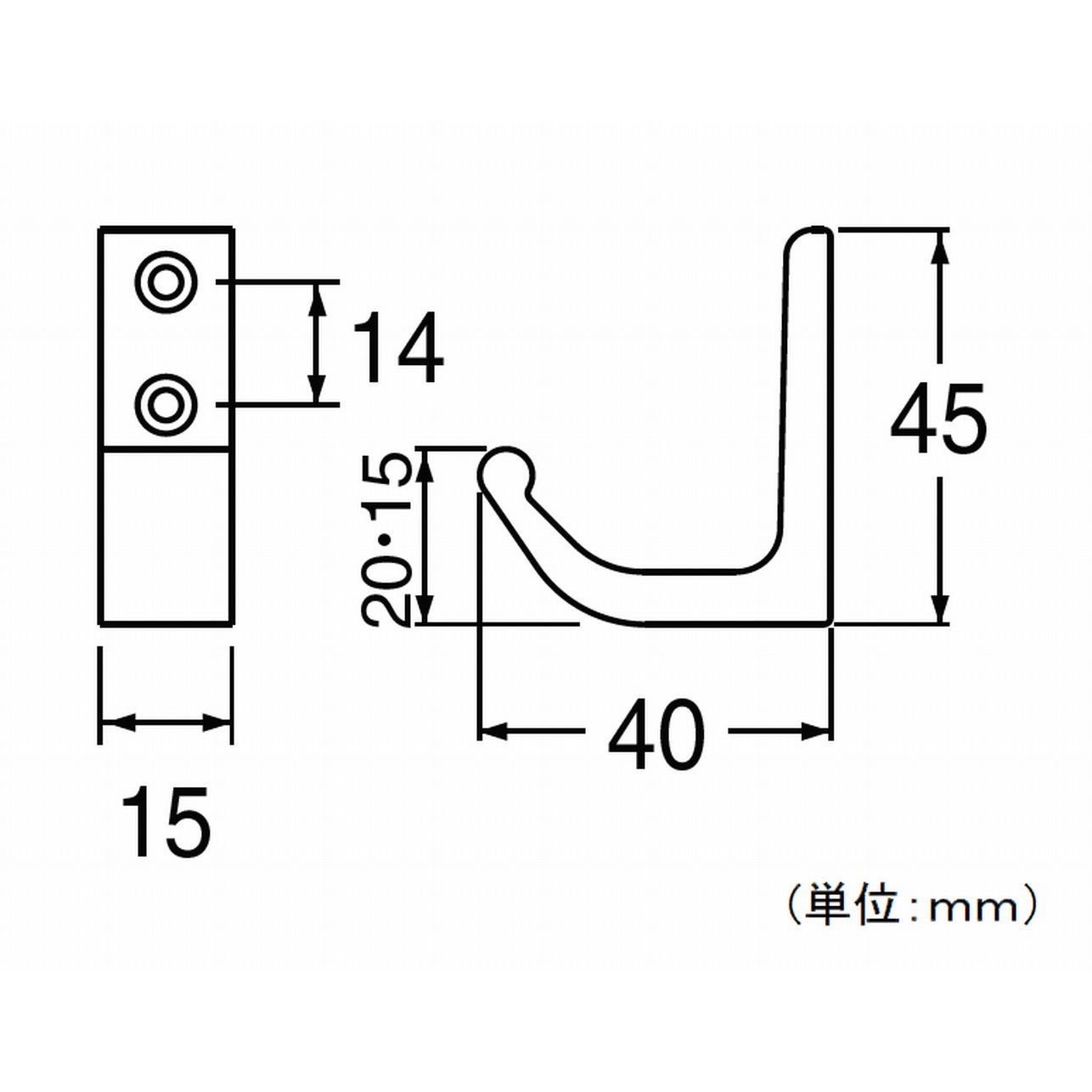 シロクマ eフックプチRM 黒 C-7U耐荷重:3kg 【公式通販】