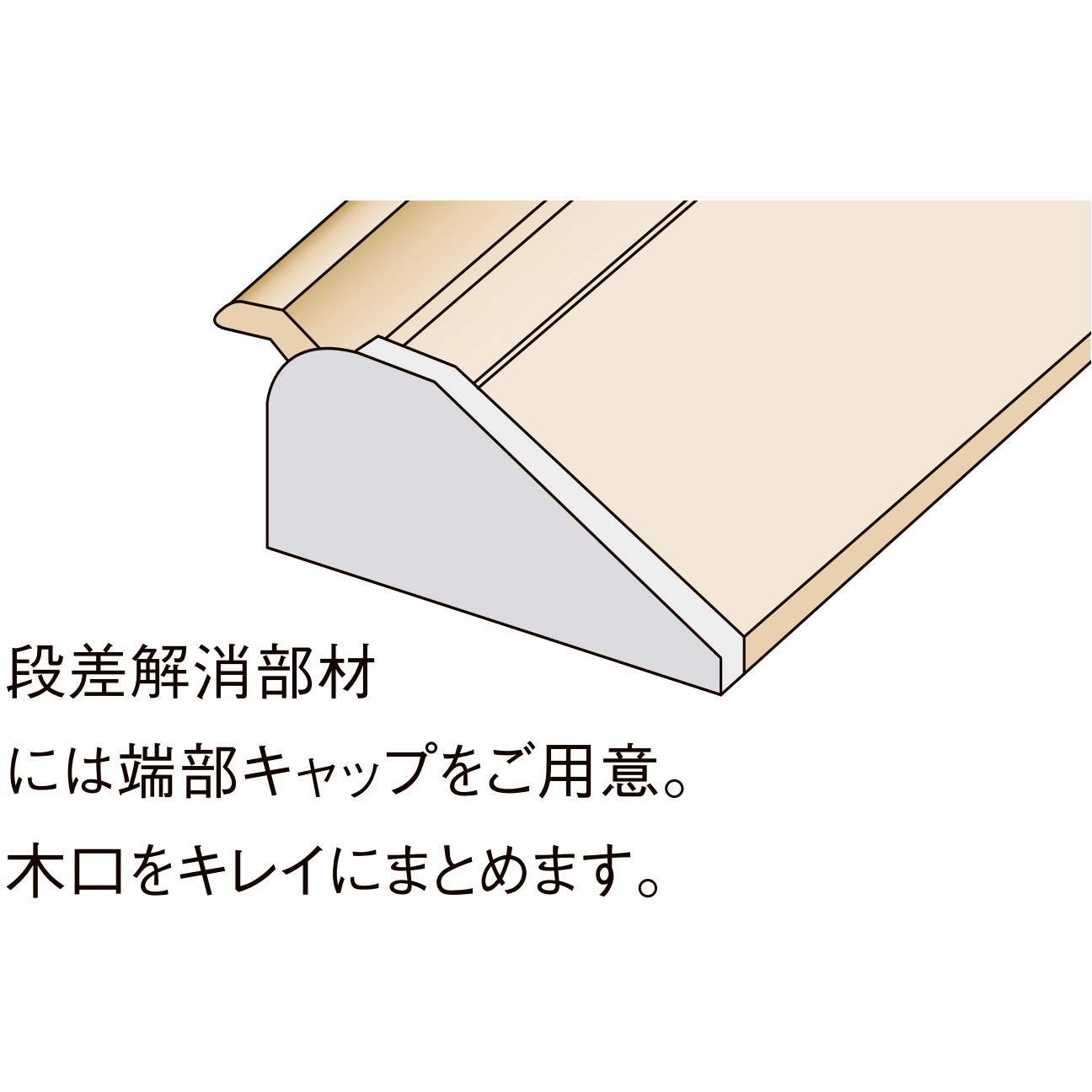 かものはし出品 LZYDZ805 リノバ 床造作材(段差解消部材用端部キャップ) TOSTEM(LIXIL