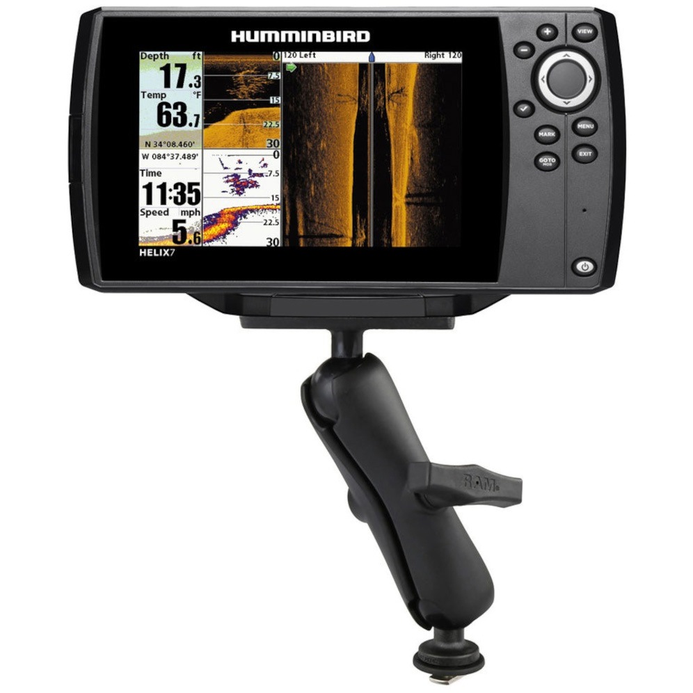RAM-202-24-354-TRA1U Helix7用プレート&トラックボールベースセット(標準アーム) 1.5インチボール ラムマウント マリンGPS/魚探マウント仕様