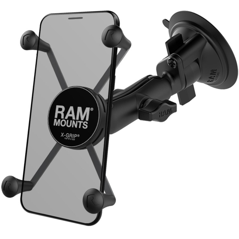 RAM-B-166-UN10U Xグリップ(M)&ツイストロックサクションベースセット(標準アーム) 吸盤径83.8mm 1インチボール 1個 ラムマウント 【通販モノタロウ】