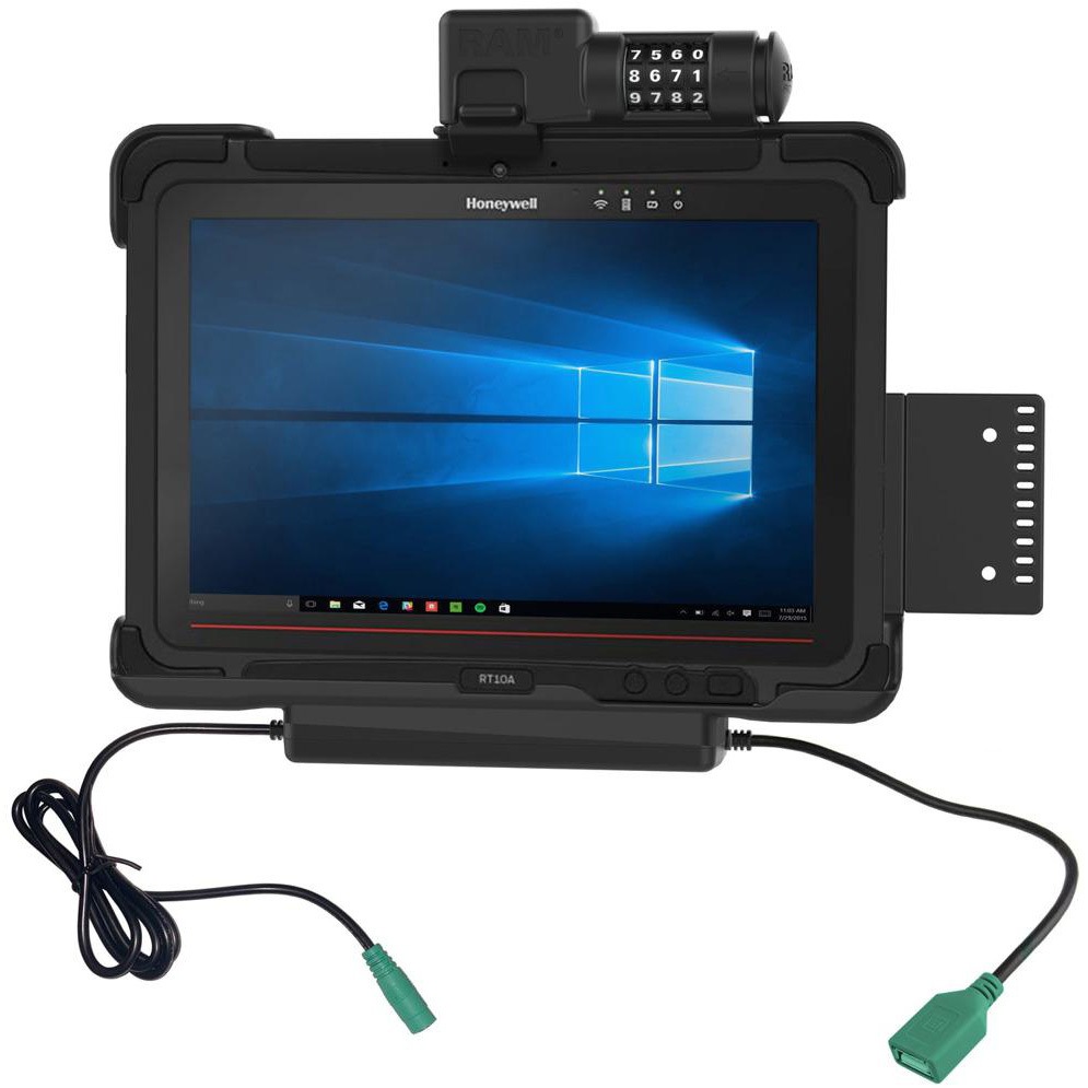 RAM-HOL-HON9PDCLU GDSパワードック(Honeywell RT10専用) シングルポート/ロック付 ボール無 1個 ラムマウント 【通販モノタロウ】