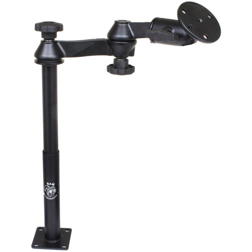 RAM-VP-SW1-129-240 ラージラウンドベース&304+228mmテレポールセット(ダブルピボット/スイングアーム) 1.5インチボール 1個 ラムマウント 【通販モノタロウ】