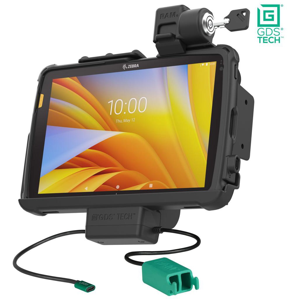 GDS-DOCKL-ZE21PD2U GDSパワードック(Intelliskin付Zebra ET4x[10in]専用) ロック付 ボール無 1個 ラムマウント 【通販モノタロウ】