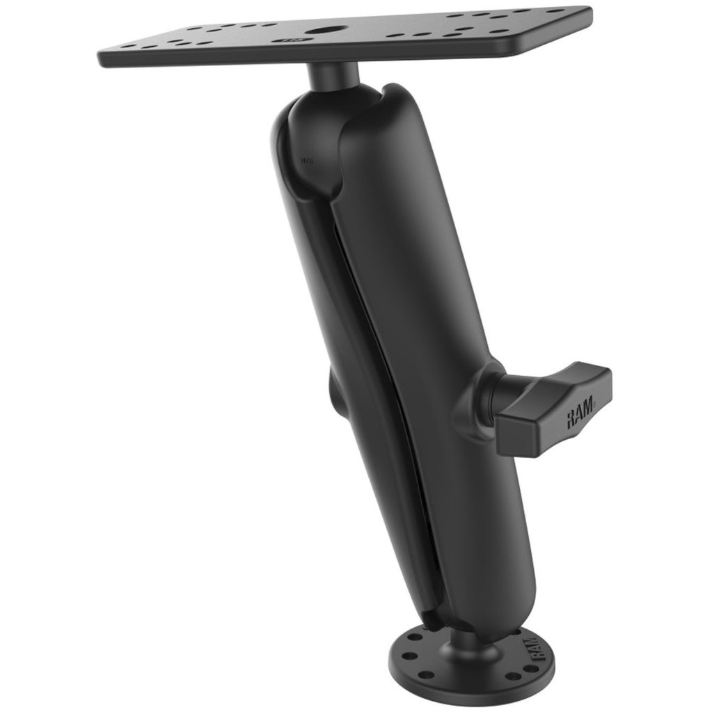 RAM-111U-D 魚探マウント(M)&AMPSラウンドベース(ロングアーム) プレートサイズ158.7x50.8mm 1.5インチボール 1個 ラムマウント 【通販モノタロウ】