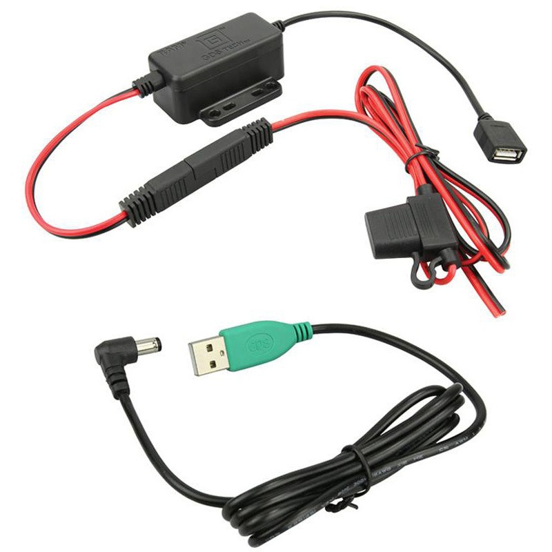 GDS-CHARGE-M55-V8BU コンバーター付GDS専用L字DCケーブル (DC30-64V→DC5-9V) ラムマウント ブラック色 ボール無サイズ  GDS-CHARGE-M55-V8BU