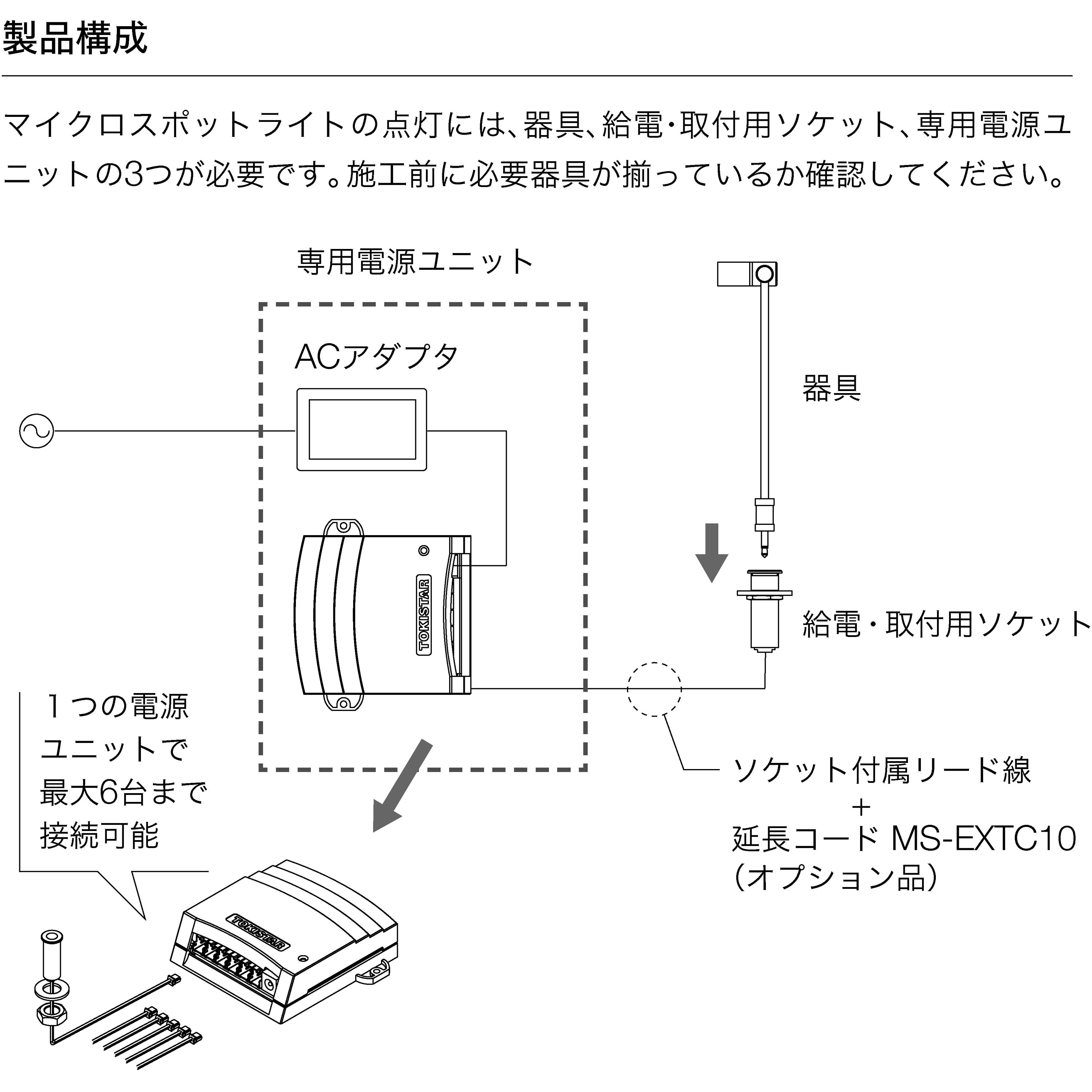 MSP01-50K-16D-B-150 マイクロスポットライト TOKISTAR 配光角度16° - 【通販モノタロウ】