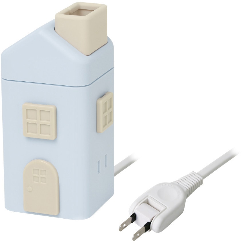 ULH-7807-B えんとつ屋根のコンセントハウス 2m AC6個口 USB-A×3 SONIC