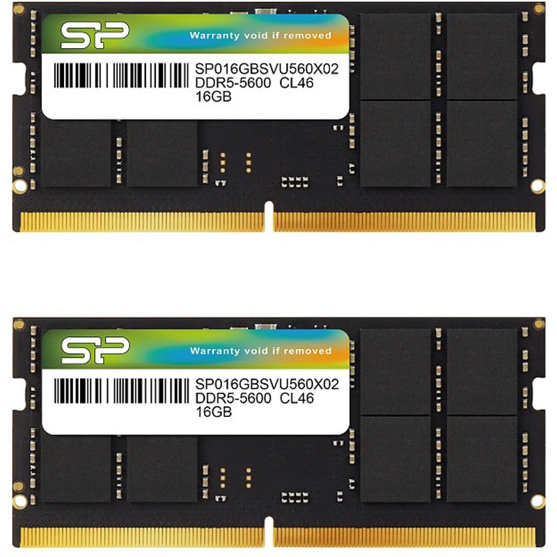【新品保証あり】シリコンパワー DDR5-5600 32GB ノートパソコン用 SP032GBSVU560F22 ノートPC用DRAM DDR5-5600 シリコンパワー(Silicon