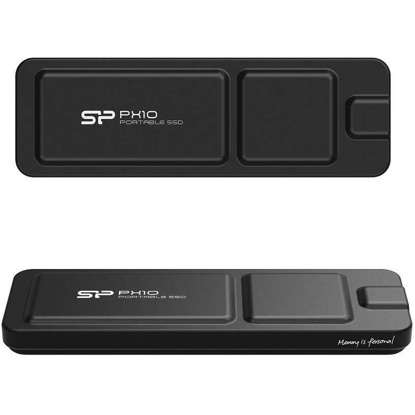SP040TBPSDPX10CK 外付けポータブルSSD 薄型 PX10 ブラック シリコン