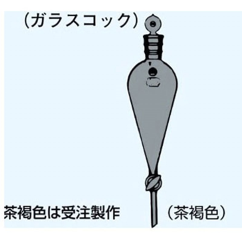 166-24500B 分液ロート スキーブ型(ガラスコック)茶 166シリーズ 1個 日本理化学器械(NRK) 【通販モノタロウ】