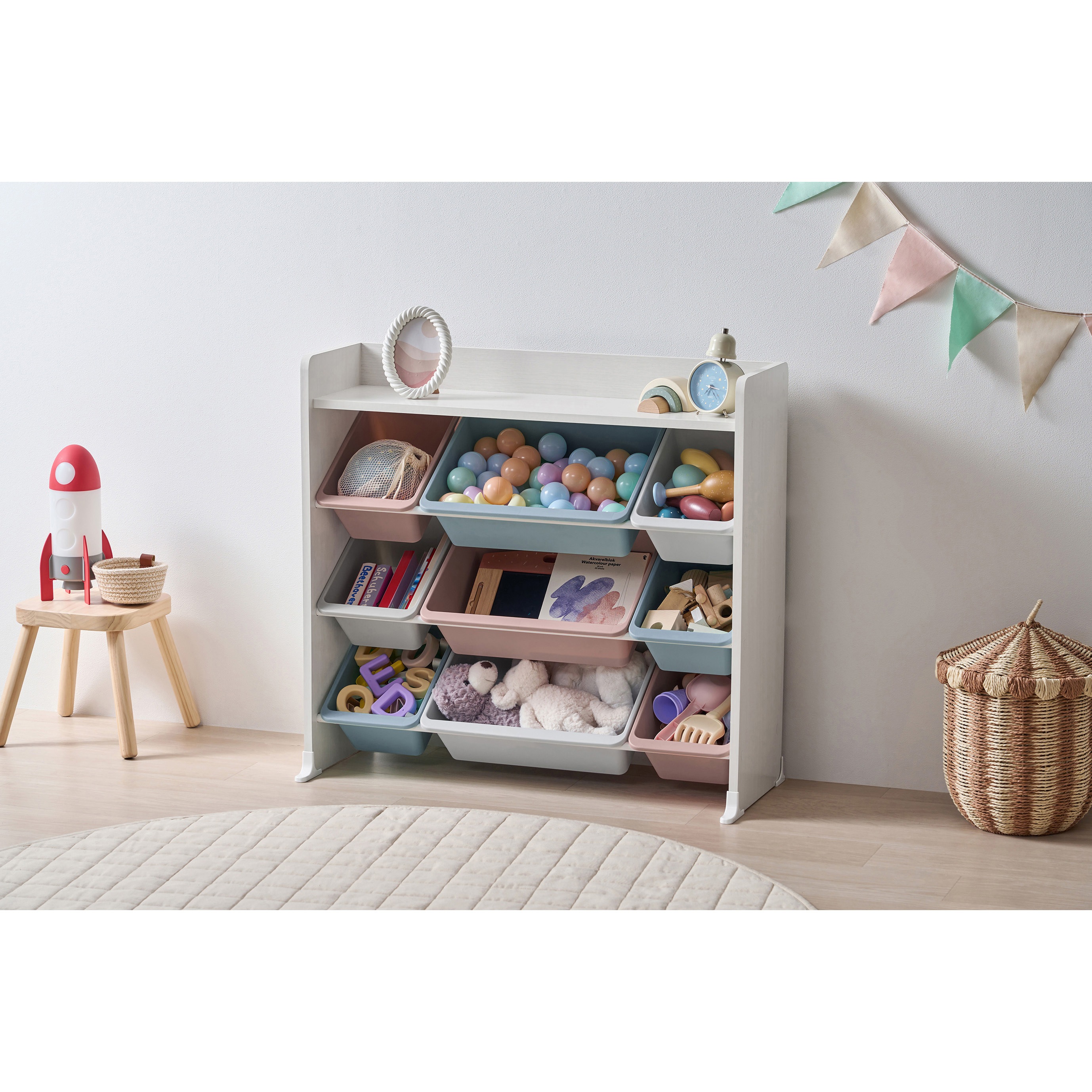 TKTHR-39R 天板付きキッズトイハウスラック アイリスオーヤマ ホワイト