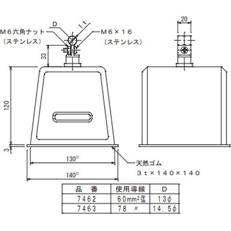 7462 アルミ導線取付金物 1個 大阪避雷針工業(OHK) 【通販モノタロウ】