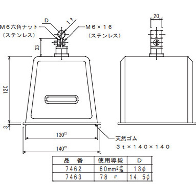 7463 アルミ導線取付金物 1個 大阪避雷針工業(OHK) 【通販モノタロウ】